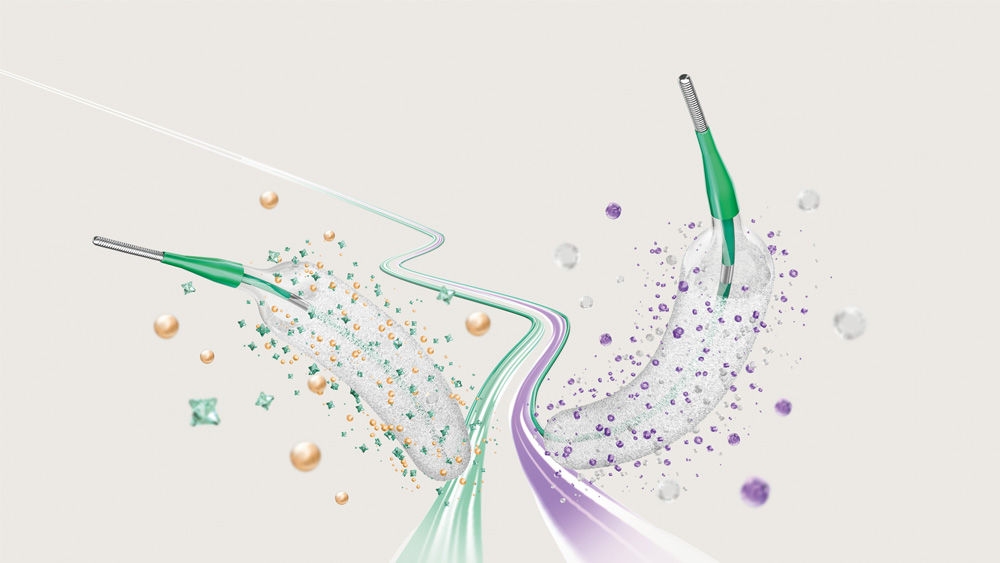 Két gyógyszerbevonatú ballon koszorúér-angioplasztikához